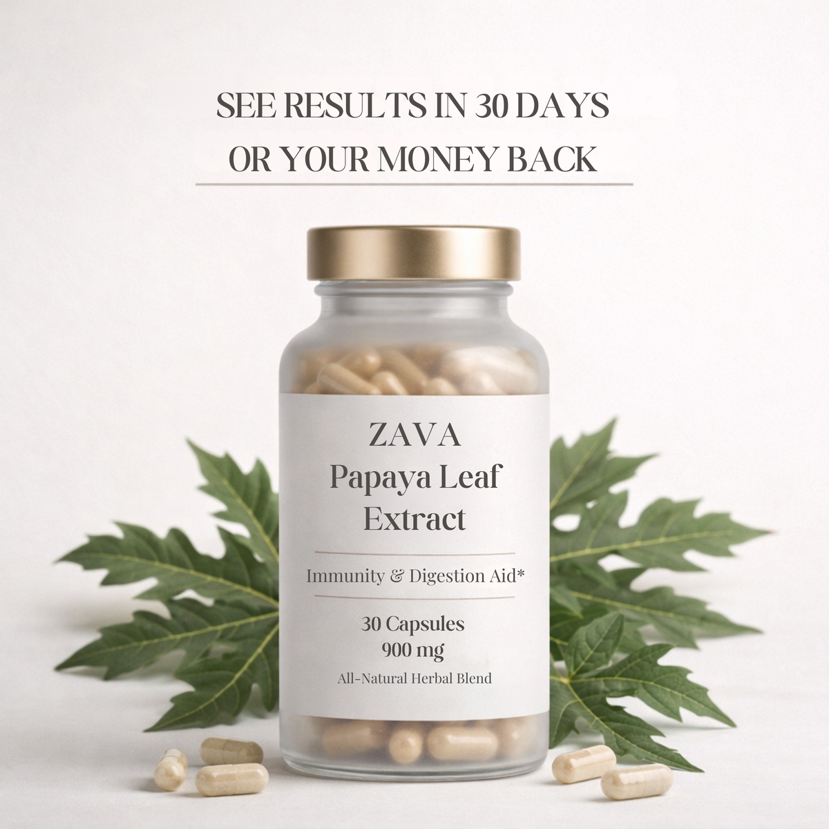 ZAVA Papaya Leaf Extract – Immunity & Digestion Aid*