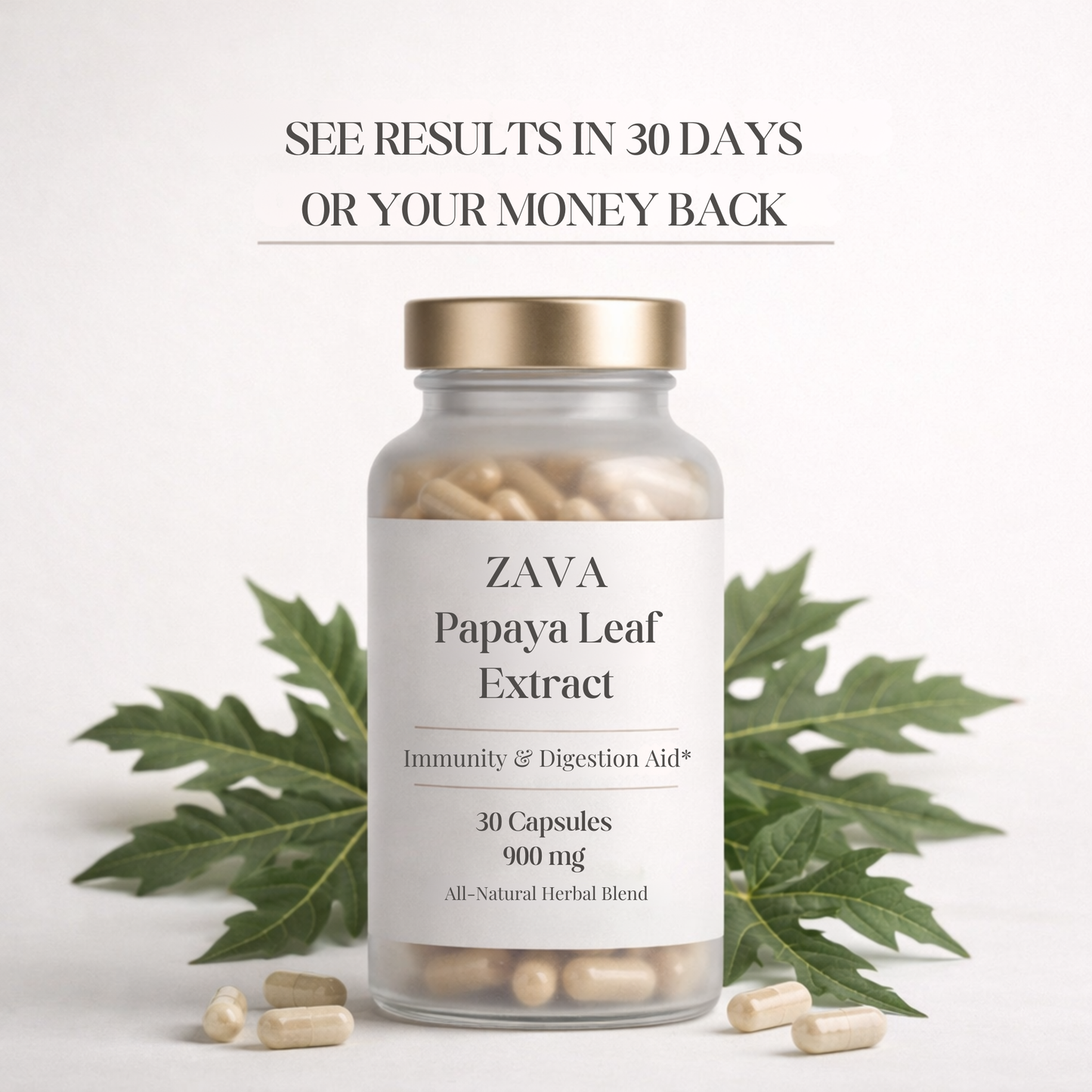 ZAVA Papaya Leaf Extract – Immunity & Digestion Aid*